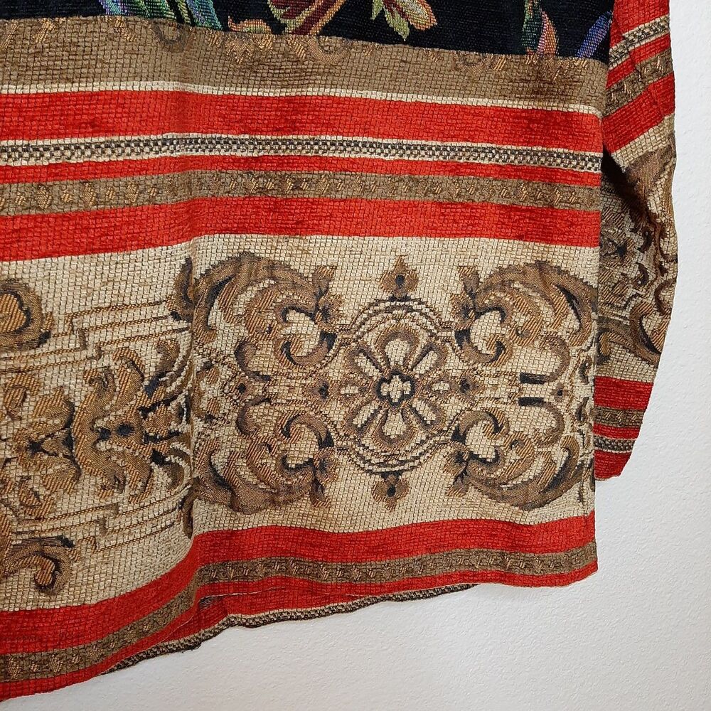Vintage Sag Harbor Jacket Multicolor Women Sz 10 Tapestry Long Sleeve Button Up - Picture 10 of 10